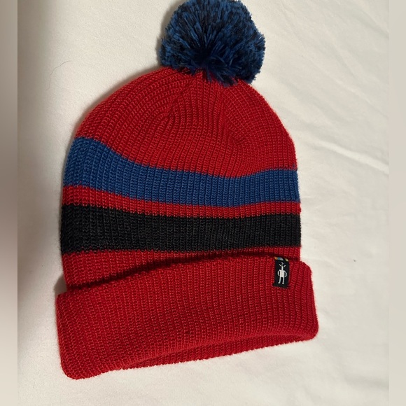 Smartwool kids’ stripe pom beanie - Picture 2 of 4